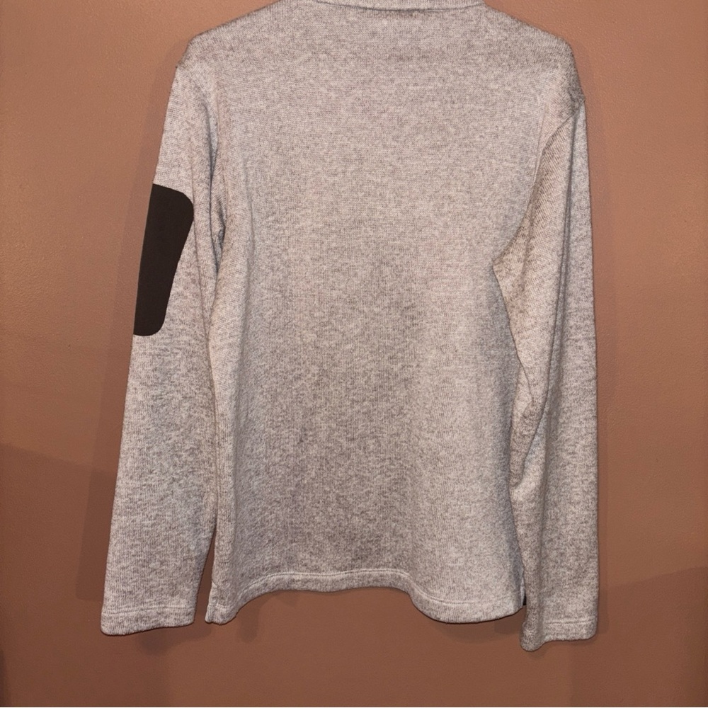 Avalanche 1/4 Zip Sweater Mens Size Medium Beige Brown Cotton Pullover - Picture 9 of 9